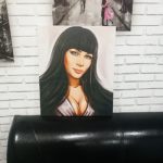 портретное фото на холсте