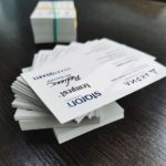 визитка белая